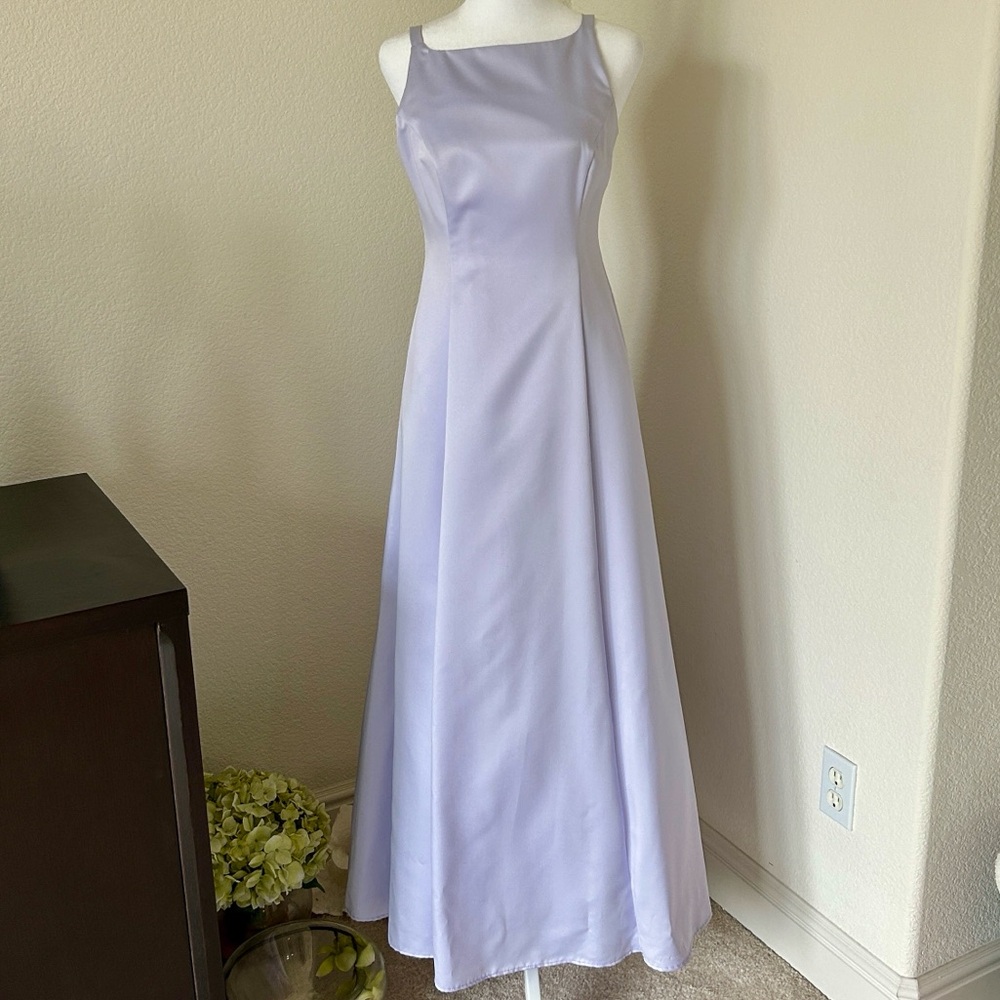 Pinky & Me Lavender Satin Formal Gown 6P